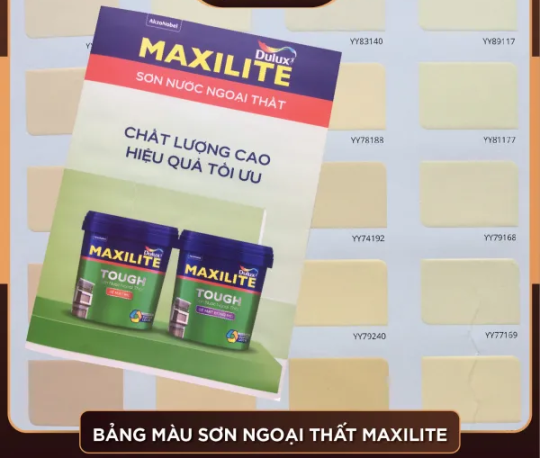 Bảng màu sơn ngoại thất Maxilite