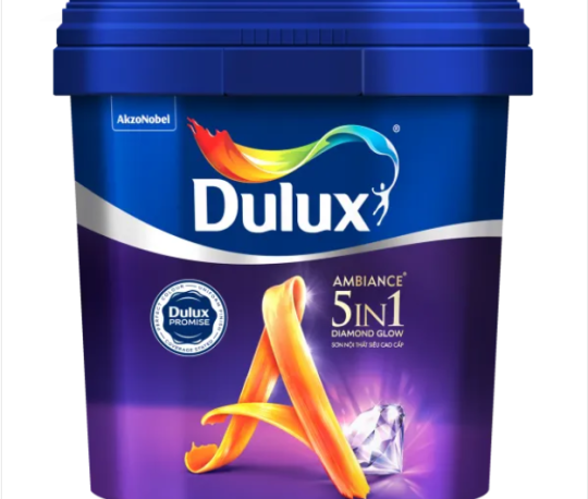 Sơn nội thất Dulux Ambiance 5 In 1 Diamond Glow siêu bóng 66AB lon 5L