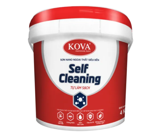 Sơn ngoại thất tự làm sạch Kova Nano Self-Cleaning bóng mờ lon 3,5L