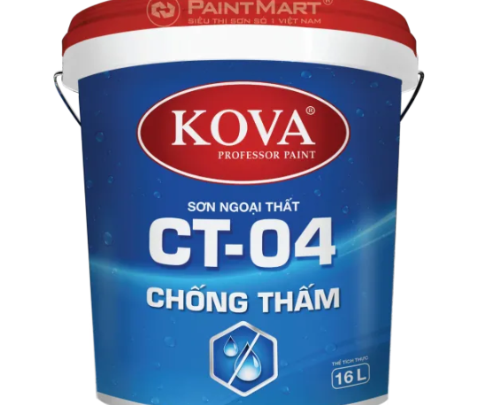 Sơn ngoại thất cao cấp KOVA CT-04 CHỐNG THẤM - THÙNG 16L