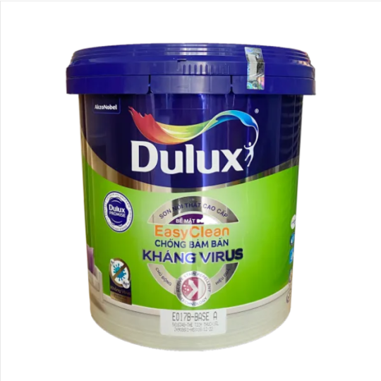 Sơn nội thất Dulux EasyClean Chống Bám Bẩn Kháng Virus - Mờ E016M thùng 15L