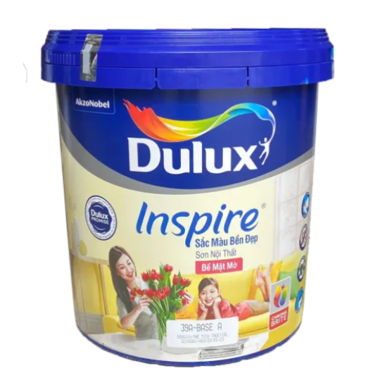 Sơn nội thất Dulux Inspire bền đẹp bề mặt mờ 39A thùng 15L