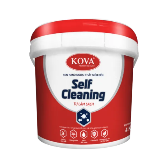 Sơn ngoại thất tự làm sạch Kova Nano Self-Cleaning bóng mờ lon 3,5L
