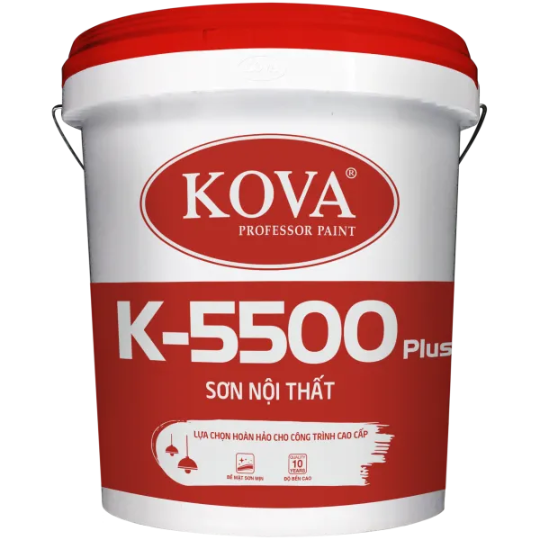 Sơn nước nội thất bán bóng cao cấp KOVA K-5500 Plus lon 3,5L