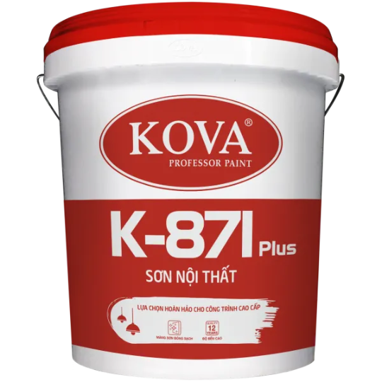 Sơn nước bóng cao cấp trong nhà Kova K-871 Plus lon 3,5L